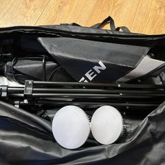 Professional Photography & Video Lighting Kit + White Backdrop