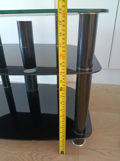 Black Glass TV Stand