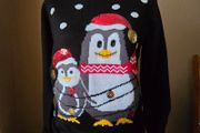 Christmas jumper with cute penguins - UK 6