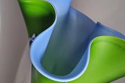 Mid-century 3ft Art glass Lily floor vase