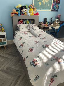 Wooden framed single bed