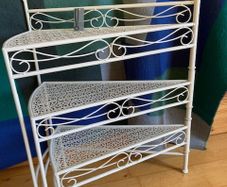 3 Tier plant stand. Metal. New. Cream colour