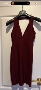 Herve Leger dress in burgundy