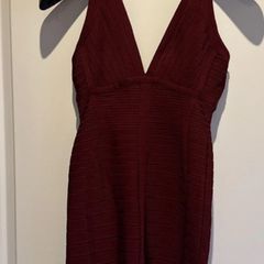 Herve Leger dress in burgundy