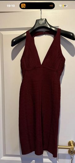 Herve Leger dress in burgundy