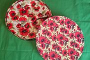 Cake Plate &amp; Server Set with Storage Box | The Leonardo Collection -- Red Poppies