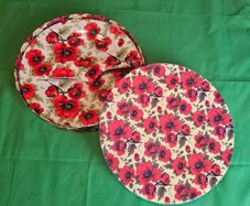 Cake Plate & Server Set with Storage Box | The Leonardo Collection -- Red Poppies