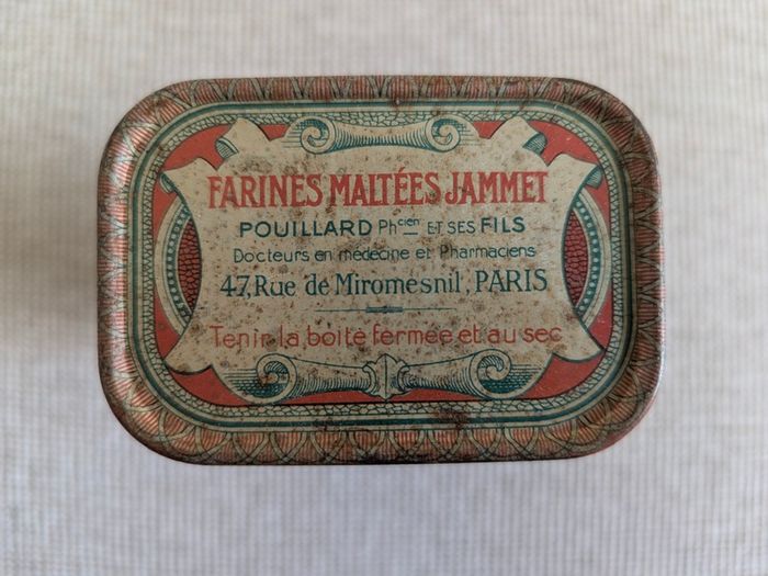 Vintage 1930s French Aristose Jammet Advertising Tin Paris