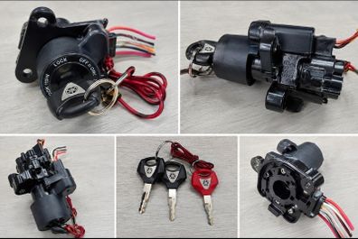 Yamaha MT-07 OEM Ignition Switch Lock + 2 Black Keys + Red Master Key