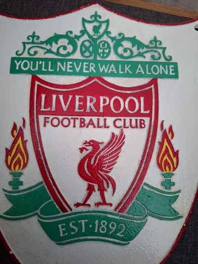 Liverpool Cast Metal hand painted shield