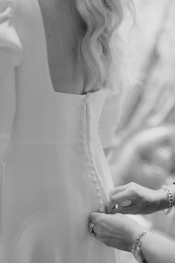 Wedding dress & overskirt