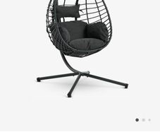 Bork hanging egg chair - black