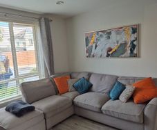 L-Shaped Corner Sofa With Foot Stool