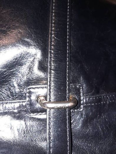 DKNY black leather bag