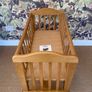 Pine baby  rocking crib with musical mobile Image 2