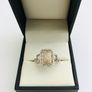 Brand New 9ct White & Yellow Gold Diamond Square Halo Cluster Engagement Ring Image 2