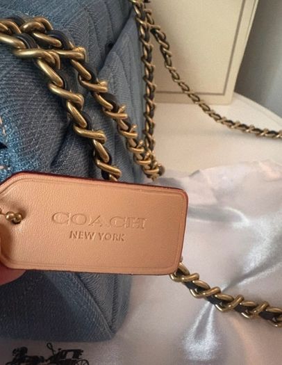Coach Tabby 26 in quilted denim