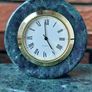 Vintage Connemara Marble Double Pen Desk Stand With Clock Image 2