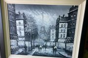 Paris city scene painting free postage