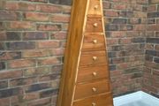 Unique Solid Hardwood Pyramid Tallboy Chest of Drawers