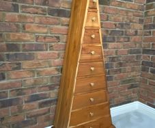 Unique Solid Hardwood Pyramid Chest of Drawers
