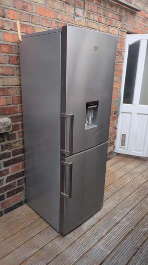 Beko Fridge Freezer with Water Dispenser - Graphite/Dark Inox - Excellent Condition