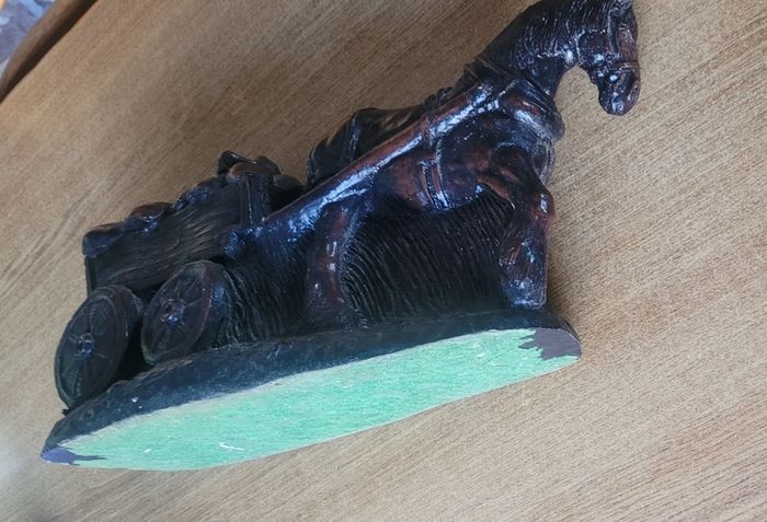 horse and cart ornament