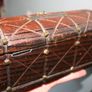 Antique Unusual Small Size Trunk -moneybox 8,2" x 3,4" H-4" Image 9