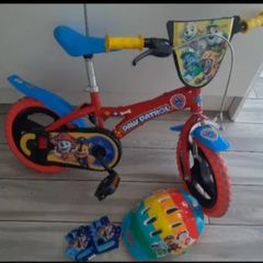Paw patrol 12inch bike with stabilisers helmet and gloves