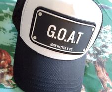 Mens John Hatter & Co. Trucker Hat G.O.A.T