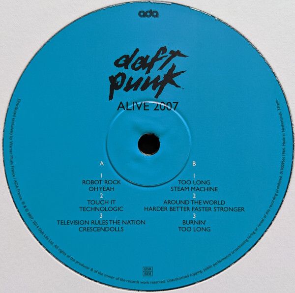 Daft Punk  Alive 2007 Triple Fold 2LP