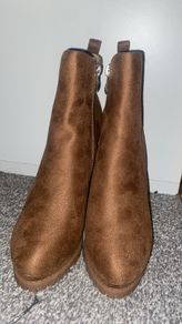 Ladies Brown Suede Ankle Boots