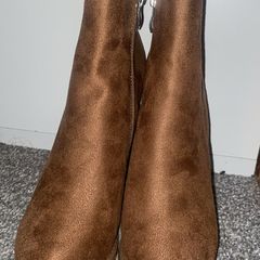 Ladies Brown Suede Ankle Boots