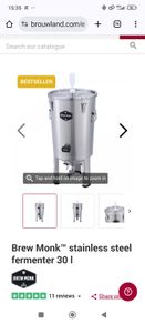 Stainless steel fermenter 30l plus drying rack