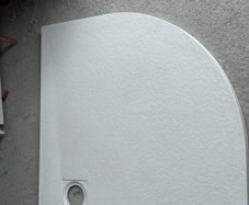 White slate Malenke 900x900mm Quadrant Shower Tray