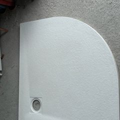 White slate Malenke 900x900mm Quadrant Shower Tray
