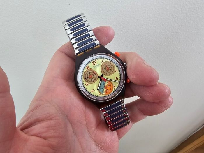 Vintage Swiss Made Swatch Watch Chronograph 1990s Collectable Swatch