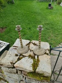 Brass candle holders