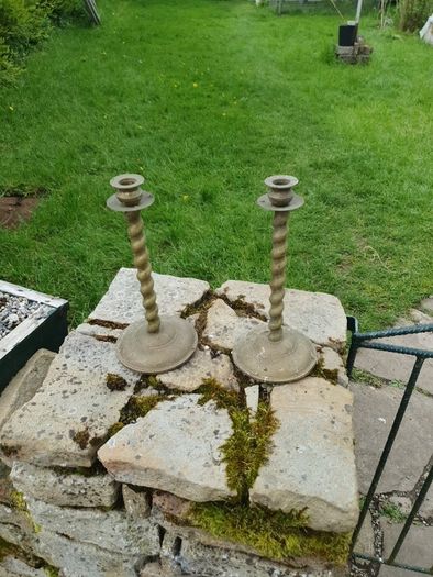 Brass candle holders