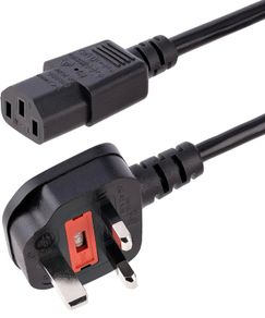 10ft (3m) UK Computer Power Cable, 18AWG, BS 1363 to C13, 10A 250V, Black Replacement AC Power Cord, Kettle Lead / UK Power Cord, Power Supply Cable, TV/Monitor Power Cable (PXT101UK3M)
