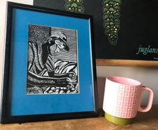 Linocut by listed African artist