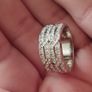 M&S Silver Tone Crystal Costume Ring. Image 5