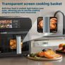 EUARY dual basket  Air Fryer 9L Oil Free 2 Compartments XXL 2800 W Large Capacity, 2 Air Fryer Bins, 12 Cooking Programs, Touch Screen, Appointment Function Image 9