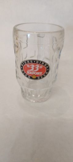 biere birra, 1/2 pint tankard glass, collectors item, buyer collects or pays postage thank you, lovely advertising display item for any man cave pub restaurant etc .