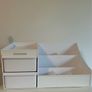 White Desk Organizer with Drawers Image 5