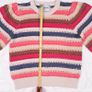 Minus Open-Knit Multi-Colour Beige Pink Blue Striped Crew Neck Jumper Sweater Size M Image 8