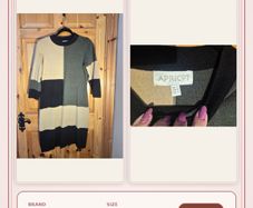 Apricot Colour-Block Knitted Dress