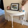 White Half-Moon Console / Hall Table Image 2