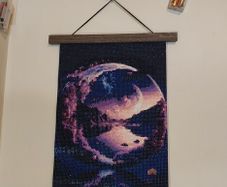 Handmade Diamond Painting  Moon Reflection