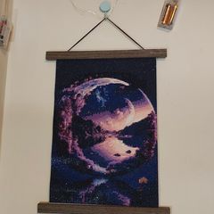 Handmade Diamond Painting  Moon Reflection
